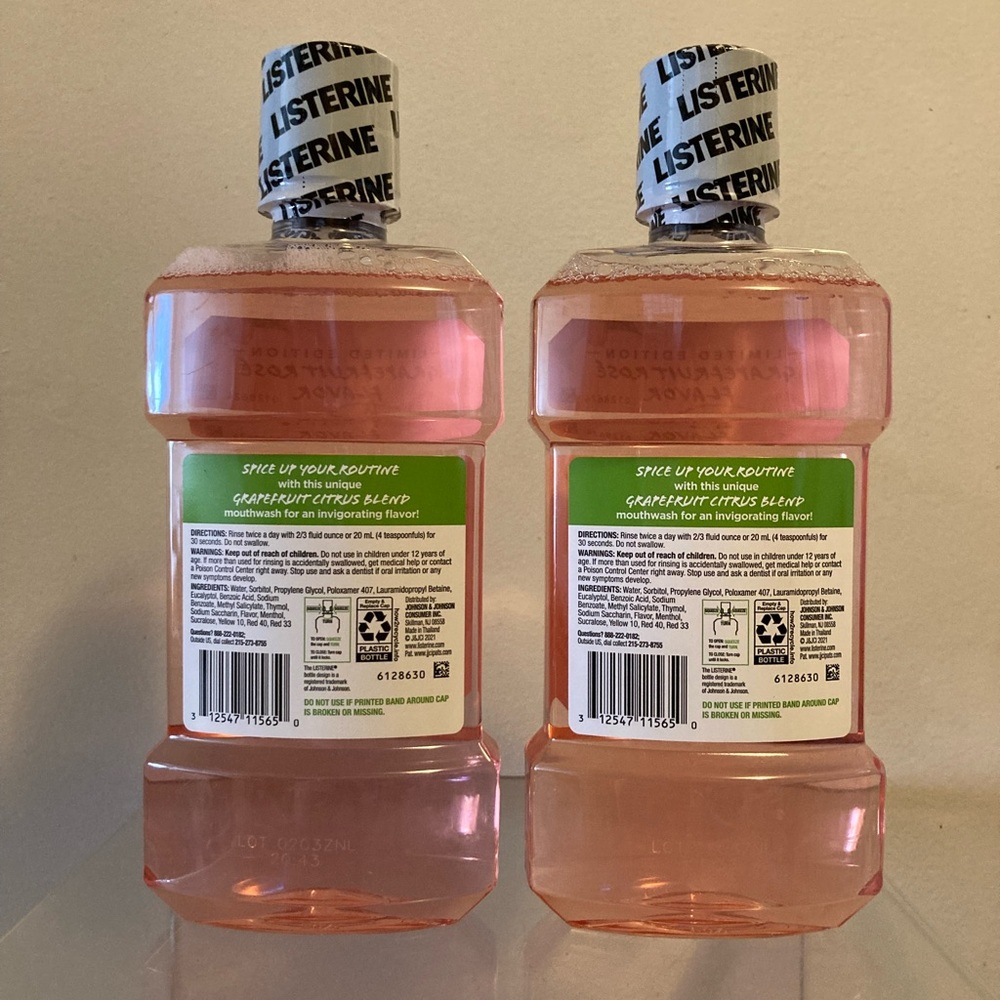 LISTERINE Grapefruit Rose Mouthwash ZERO ALCOHOL - Picture 2 of 2